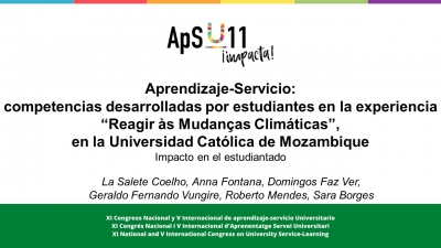 O projeto ReAgir no Congresso de Aprendizagem-Servi&ccedil;o Universit&aacute;rio
