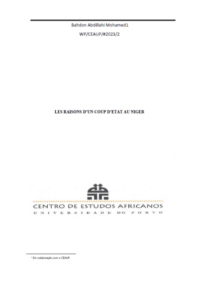 Working Paper: LES RAISONS D&rsquo;UN COUP D&rsquo;ETAT AU NIGER