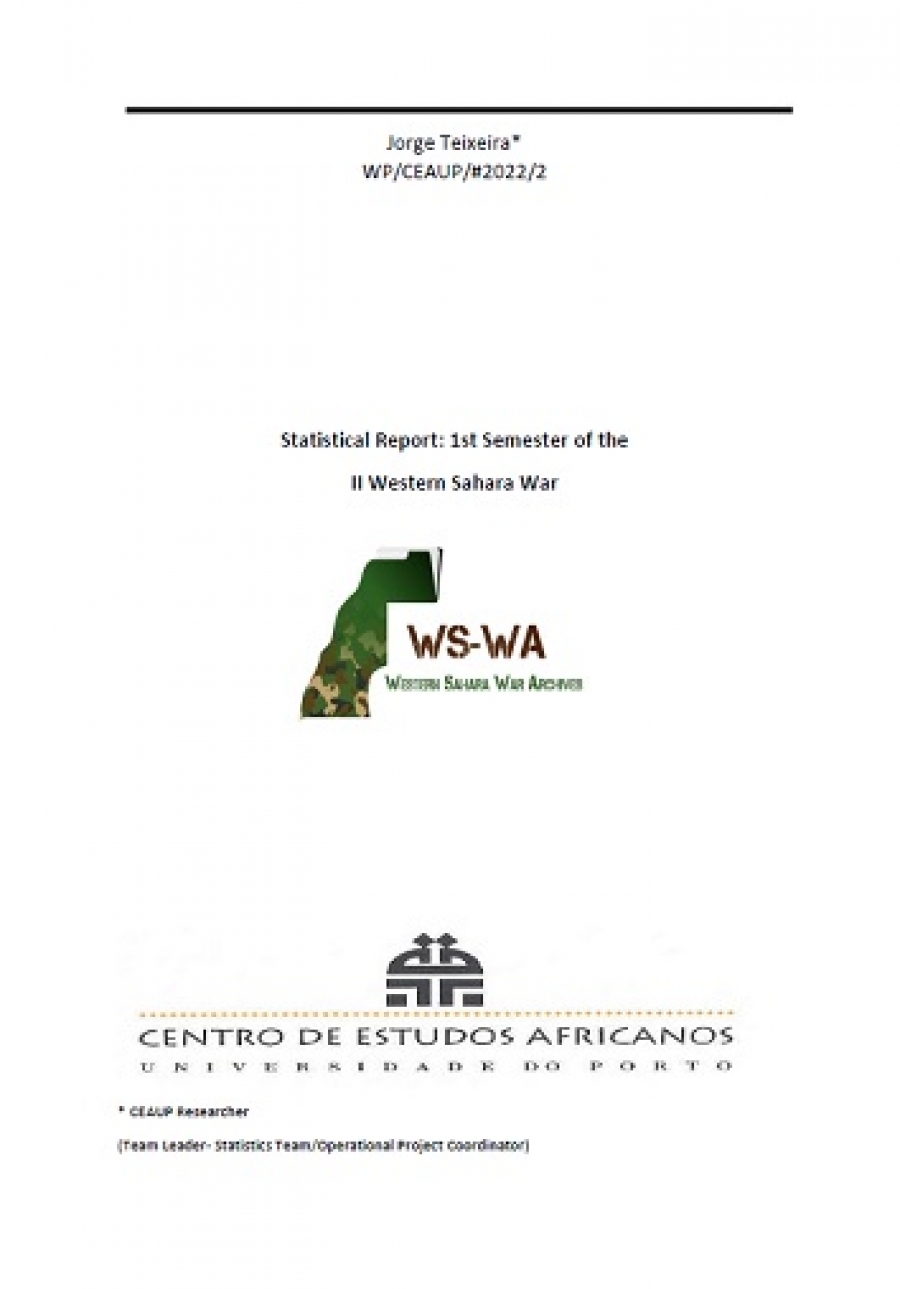 Working Paper: STATISTICAL REPORT: 1ST SEMESTER OF THE II WESTERN SAHARA WAR